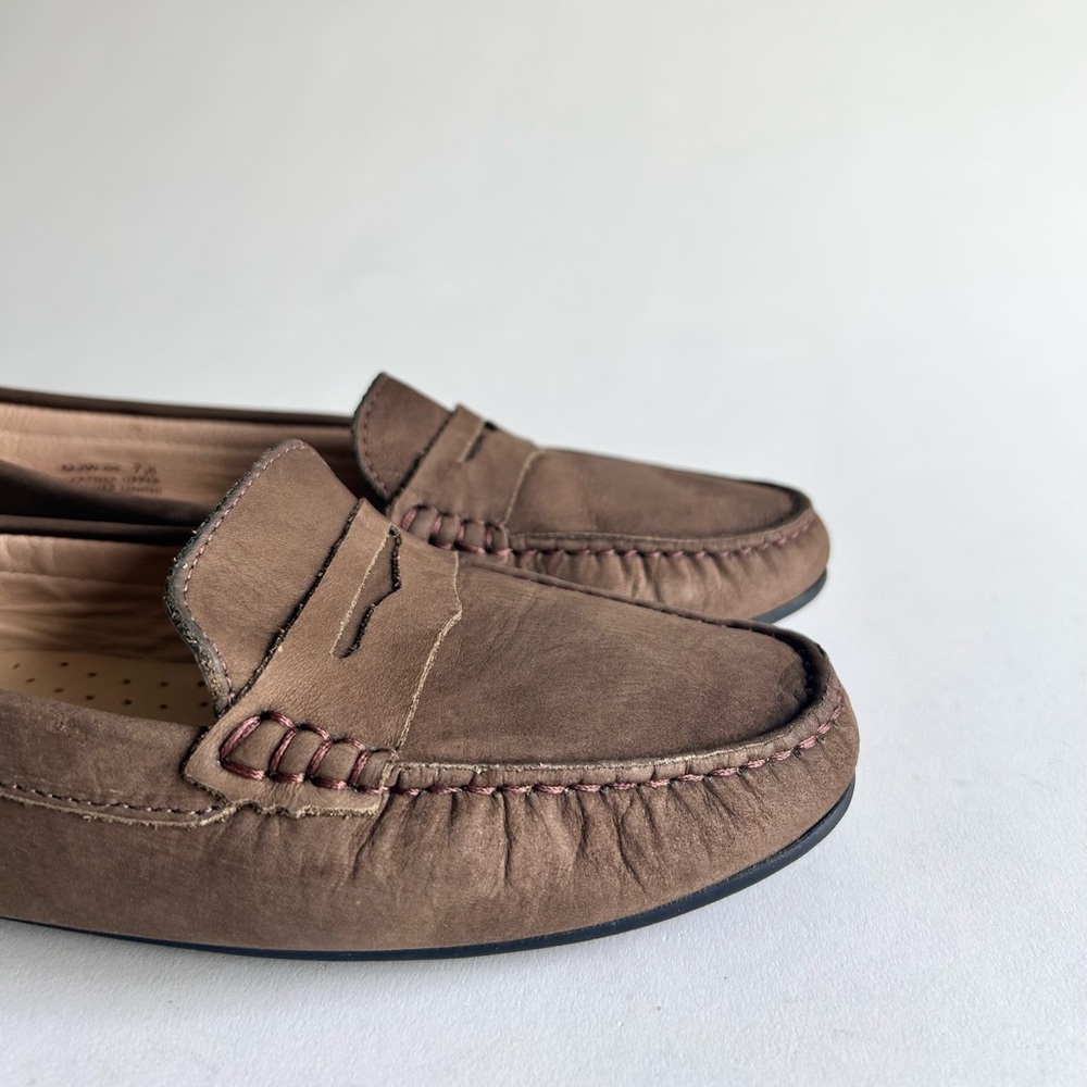 Marc Joseph Brown Suede Penny Loafers - Picture 4 of 16